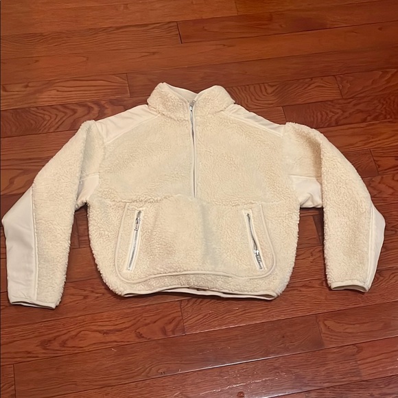 Madewell Cozy Cream Sherpa Zip-Up Jacket - Picture 1 of 3